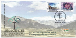 India 2022 NEW *** 36TH INTERNATIONAL GEOLOGICAL CONGRESS , AMETHYST , Minerals HIMALAYA MOUNTAIN, FDC(**) Inde Indien - Unused Stamps