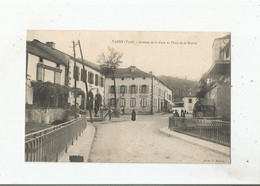 VABRE (TARN) AVENUE DE LA GARE ET PLACE DE LA MAIRIE (CAFE RESTAURANT PHARMACIE ET PETITE ANIMATION) 1907 - Vabre