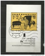 1995 BF 2 Oblitéré Anniversaire Du Théatre Libéré Piano Voskovec Jezec - Blocks & Sheetlets