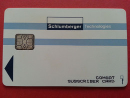 USA - Comsat Test - Subscriber Card Schlumberger Technologies Chip Card Test Trial Demo Proof (TB0322 - [2] Chip Cards