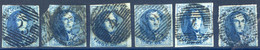 Belgique COB N°11 (x6) - Oblitérés - (F2012) - 1858-1862 Medaillen (9/12)