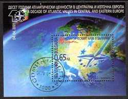BULGARIA 2001 Atlantic Club (NATO) Block Used..  Michel Block 247 - Usati