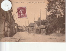 27 - Très Belle Carte Postale Ancienne De  DANGU  Grande Rue Prise Du Calvaire - Dangu