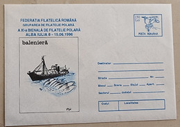 ROUMANIE Baleine, Baleines, Whales, Ballena, Entier Postal Illustré BALENIERA 1996 - Whales