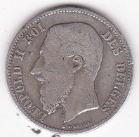 Belgique. 1 Franc 1886. Légende Française ,Leopold II. En Argent . - 1 Franc