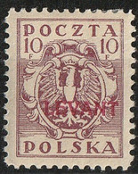 Pologne - Levant Polonais N° 3 MH Timbre De Pologne Surchargé (H11) - Levant (Turkije)