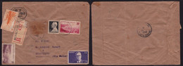 MONACO 1949 Battered Registered COVER Missing Stamps @D3006 - Lettres & Documents