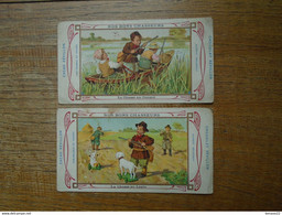 Assez Rare , 2 Images , Pub Du Cacao Révillon , Thème Nos Bons Chasseurs - Revillon