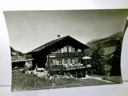 Chalet Shangri La. Grimentz. Schweiz. Alte Ansichtskarte / Postkarte S/w. Gel. 1963. Gebäudeansicht, Terrasse, - Grimentz