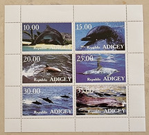 RUSSIE  Dauphins, Dauphin, Dolphin, Delfin . Feuillet 6 Valeurs Emis En 1996 (2)Neuf Sans Charniere. Mnh - Delfine