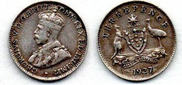 Australie   3 Pence  1927 M TTB - Threepence