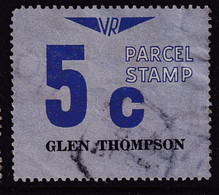 Victoria 1966 Railway Parcel Stamp 5c GLEN THOMPSON Used - Variétés Et Curiosités