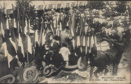 CPA CP Belleville Sur Saône (Rhône) Cavalcade Du 31 Juillet Char France Armée P Martel Lyon Non Voyagée - Belleville Sur Saone