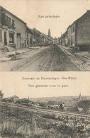 67 - BAS-RHIN - DIEMERINGEN - Carte Souvenir - Rue Principale Et Vue Générale Avec La Gare (10057) - Diemeringen