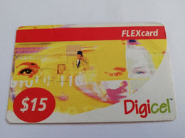 BARBADOS   $15   DIGI CEL FLEXCARD 01-12-2004    Prepaid Fine Used Card  **9183** - Barbades