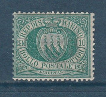 ⭐ Saint Marin - YT N° 14 * - Neuf Avec Charnière - 1892 à 1894 ⭐ - Unused Stamps