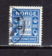 NORWAY - 1921-23 Postage Due 40o Used As Scan - Used Stamps