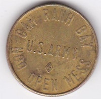 Jeton Can Ranh Bay NCO Open Mess U.S. Army Token Vietnam - Monétaires/De Nécessité