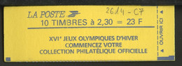 France - Frankreich Carnet 1990 Y&T N°CUC2614-C7 - Michel N°MH2751A*10 *** - 2,30f Marianne De Briat "jeux Olympiques" - Modernes : 1959-...