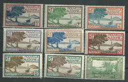 Nlle Calédonie N° 139 / 47 X Partie De Série : Les 9 Valeurs Trace De Charnière Sinon TB - Unused Stamps