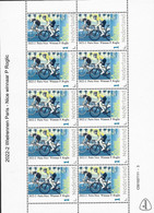 Nederland  2022-2 WIELRENNEN CYCLING  PARIS - NICE  WINNER P. ROGLIC  VEL-SHEETLET   Postfris/mnh/neuf - Unused Stamps