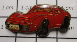 721 Pin's Pins / Beau Et Rare / THEME : AUTOMOBILES / CHEVROLET CORVETTE ROUGE AH-77 - Corvette