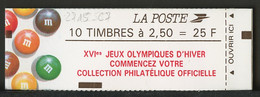 France - Frankreich Carnet 1991 Y&T N°CUC2715-C7 - Michel N°MH2589A*10 *** - 2,50f Marianne De Briat "M&M's" - Modern : 1959-…