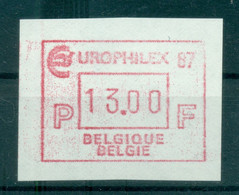 Belgique 1987 - Michel N. 8 - Timbre De Distributeur EUROPHILEX '87 13 F. (Y & T N. 14) - Nuovi