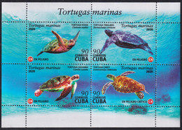 2020.39 CUBA MNH 2020 SPECIAL SHEET SEA MARINE WILDLIFE TURTLE TORTUGAS. - Nuevos