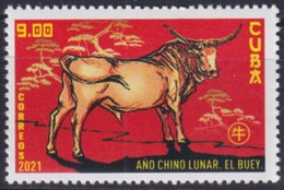 2021.8 CUBA MNH 2021 CHINA MOON YEAR OF OX BULL BUEY. - Unused Stamps