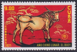 2021.8 CUBA MNH 2021 CHINA MOON YEAR OF OX BULL BUEY. - Neufs