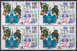 2021.13 CUBA MNH 2021 30 ANIV PALACIO DE COMPUTACION CARTOON ANIMATION. BLOCK 4. - Unused Stamps