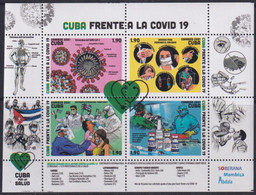 2021.34 CUBA MNH 2021 SPECIAL SHEET COVID 19 MEDICINE PANDEMICS ISSUE. - Neufs