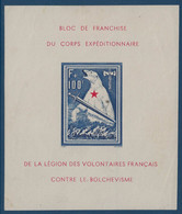 FRANCE Bloc Feuillet De L'OURS LVF N°1a* Frais & Signé CALVES & SCHELLER - War Stamps