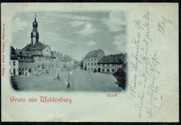 F6744 - Waldenburg Markt Gaststätte Gasthaus Hotel Rathaus - Verlag Alfred Welcker - Waldenburg (Sachsen)