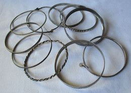 10 Schöne Silberne Armreifen Armband Meist 835er Silber Um 1930 (123480) - Bracelets