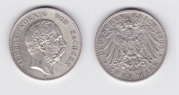 2 Mark Silbermünze Sachsen König Albert 1900 Jäger 124 F.vz (151387) - 2, 3 & 5 Mark Silver