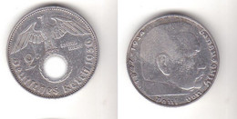 2 Mark Silber Münze 3.Reich Hindenburg 1936 J Jäger 366 (116282) - 2 Reichsmark