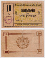 10 Pfennig Banknote Pegau Bismarck Denkmal Ausschuss Ohne Datum (120732) - Zwischenscheine - Schatzanweisungen