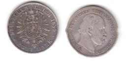 2 Mark Silbermünze Preussen Kaiser Wilhelm I. 1880 A Jäger 96  (111650) - 2, 3 & 5 Mark Silver