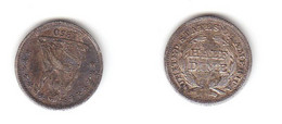 1/2 Dime Silbermünze USA 1850 (115536) - Sonstige & Ohne Zuordnung