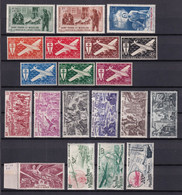 SPM - 1938/1947 - POSTE AERIENNE COMPLETE - YVERT N°1/20 ** MNH (2 VALEURS * MLH) - COTE = 127 EUR. - - Unused Stamps