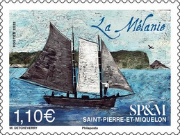 St Pierre Et Miquelon 2022 - Bateau Voilier La Mélanie - 1 Val Neuf // Mnh - Neufs