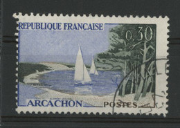 N° 1312 Arcachon Variété De Dentelure Très Décalée, Oblitéré. TB - Used Stamps