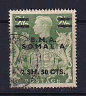 Somalia: 1948   KGVI 'B.M.A. Somalia' OVPT   SG S19   2s 50 On 2/6d    Used - Somalie