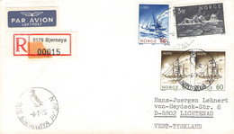 NORWAY - REGISTERED MAIL FROM Bjørnøya 1975 / ZO182 - Briefe U. Dokumente