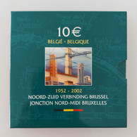 Belgium 2002 - 10 Euro Zilver/50J. Noord-Zuidverbinding - Morin BE 9 - FDEC, BU, BE & Münzkassetten