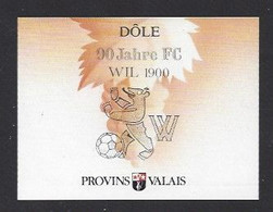 Etiquette De Vin Dôle  -  90 Jahre FC (suisse) -  Thème Foot - Fussball