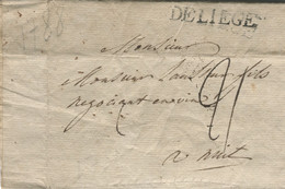 BELGIQUE - DE LIEGE SUR LETTRE AVEC CORRESPONDANCE POUR LA FRANCE, 1788 - 1714-1794 (Pays-Bas Autrichiens)