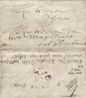 BELGIQUE - D'YPRES MANUSCRIT + PORT PAYE SUR LETTRE AVEC CORRESPONDANCE, 1690 - 1621-1713 (Spanish Netherlands)